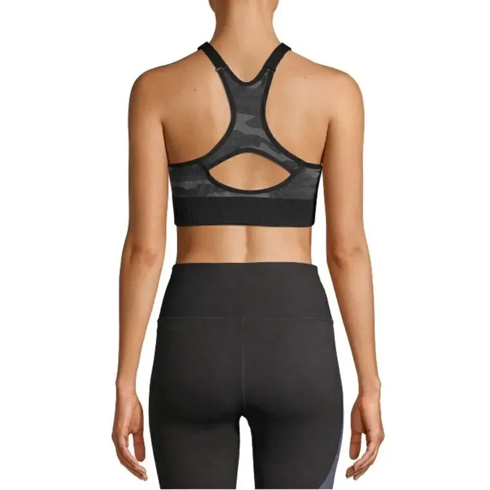 Womens Seamless Moisture Wicking Active Workout Keyhole Sports Bra 2-Pack Size S